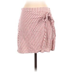 Billabong sincerely jules red striped wrap skirt size M